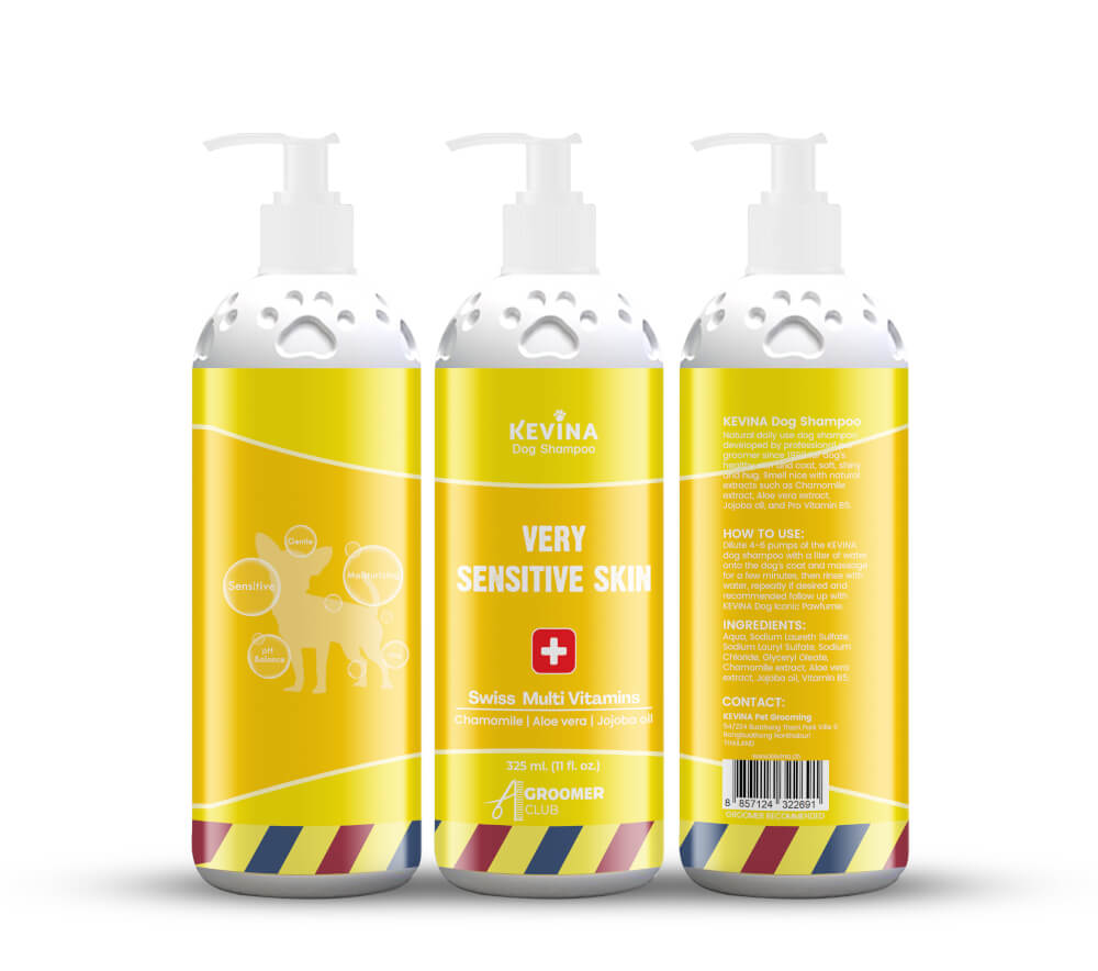 แชมพูสุนัข KEVINA สูตรลดขนพันกัน หวีง่าย ขนาด 325 ML.